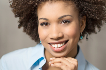 Attractive woman smiling